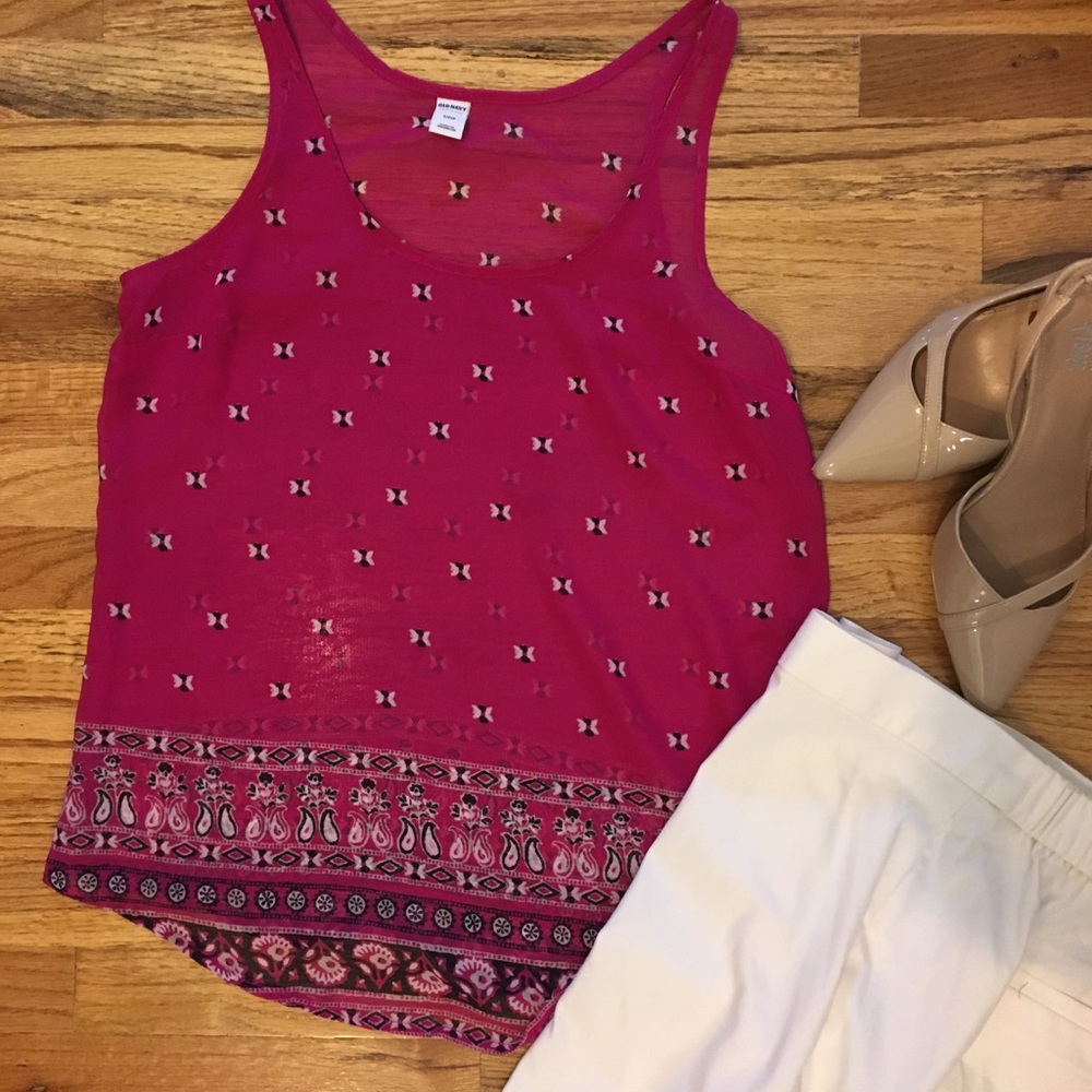 Old Navy Outlet Sheer Tank/Sleeveless Blouse, Pink